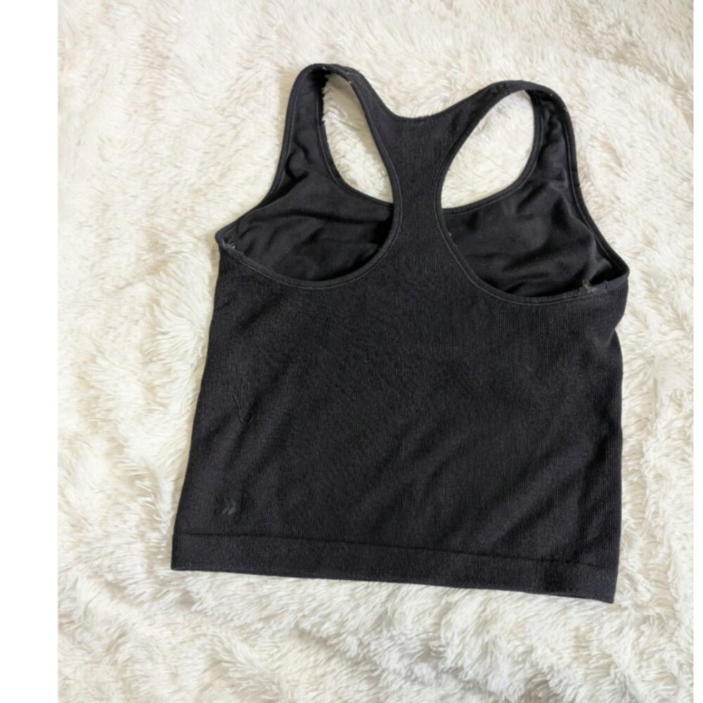 All In Motion Ribbed Stretchy Spandex Ribbed Longline Racerback Sports Bra Large - Picture 2 of 7
